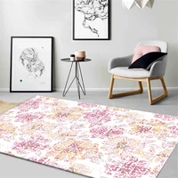 retro old whiten pink flower nordic carpet for girl room vintage living room rug mat home decor bedside mat bedroom floor mat
