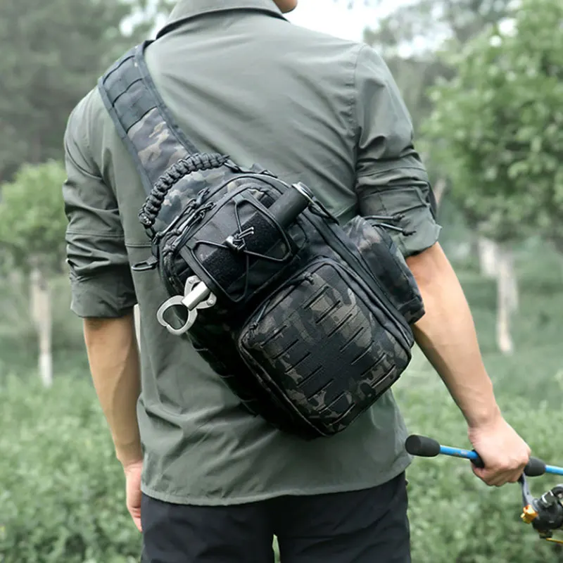 

Лазерная Мужская нагрудная сумка, слинг, походный рюкзак, Военная Тактическая армейская сумка на плечо для рыбалки, сумка для путешествий, к...