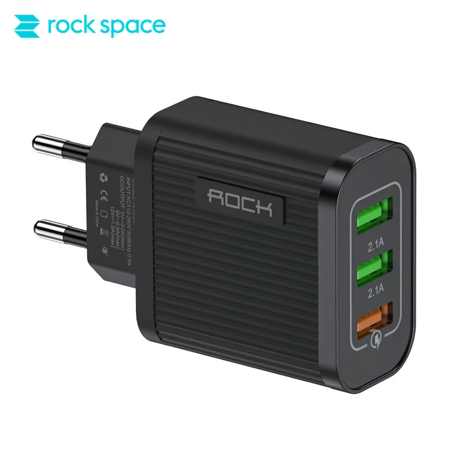 ROCK быстрое зарядное устройство QC 3 0 USB для iPhone 11 X Samsung S10 Xiaomi супер быстрый дорожный настенный мобильный
