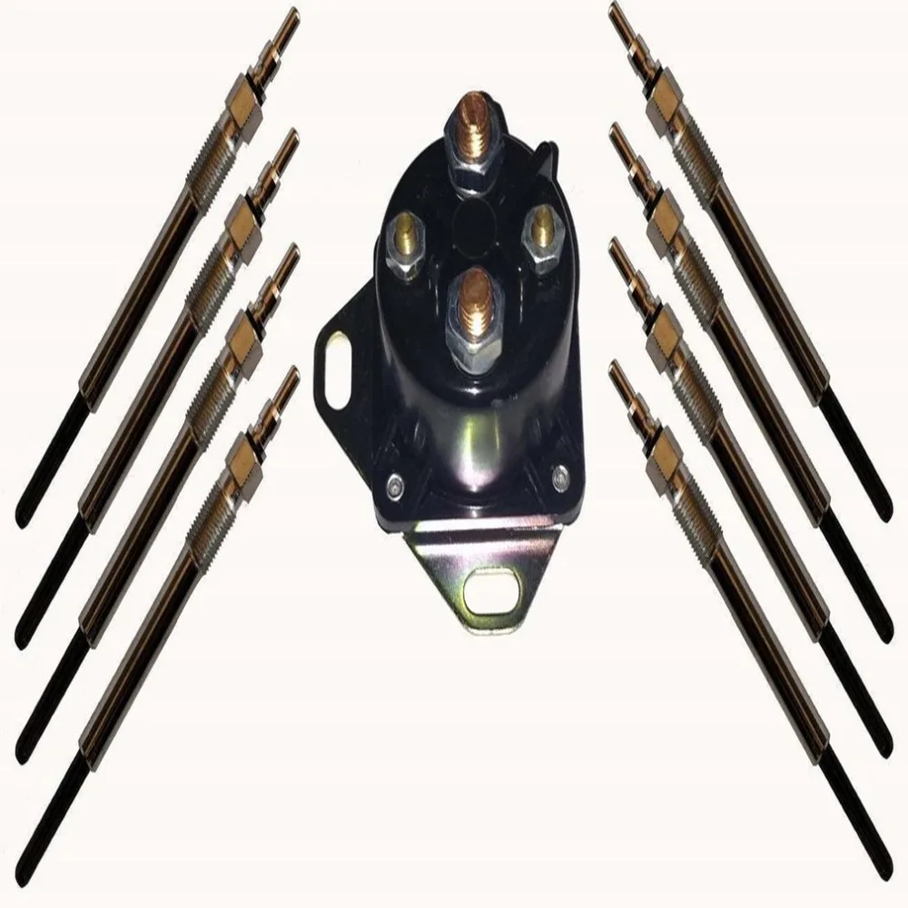 

7.3L Power Stoke Diesel 8 Dual Core Glow Plug & Relay Solenoid For Ford