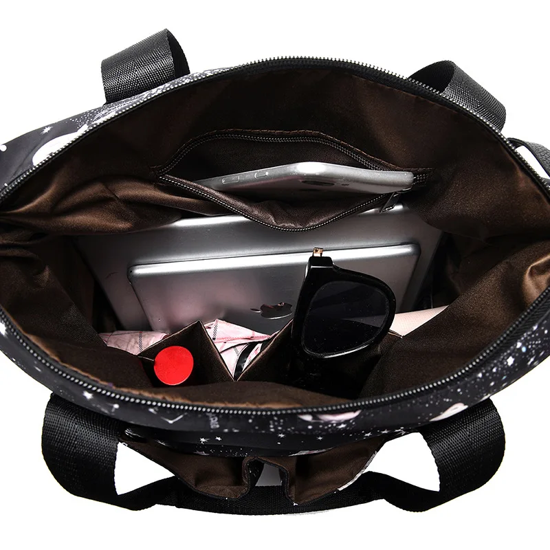 

New fashion polyester handbag shoulder messenger bag casual bag female large capacity Oxford cloth bag lunch bag