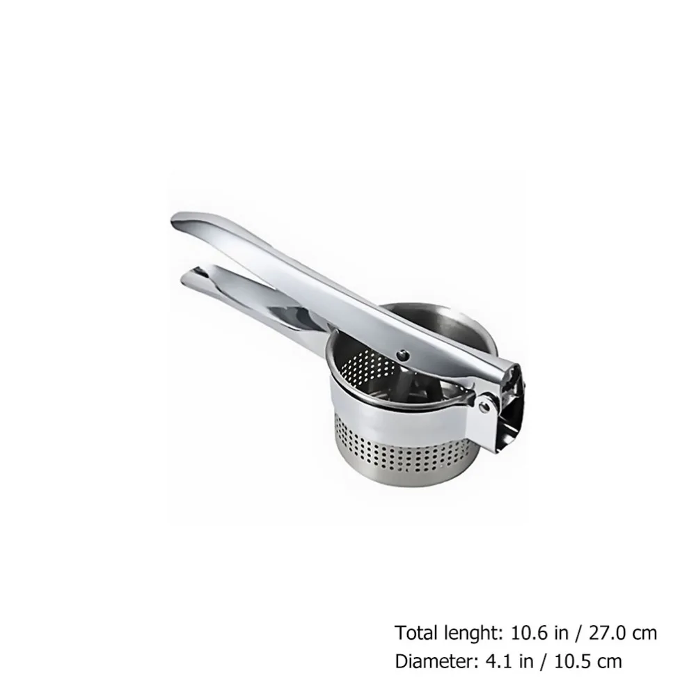 

1pc Manual Stainless Steel Potato Crusher Durable Potato Masher Kitchen Gadget