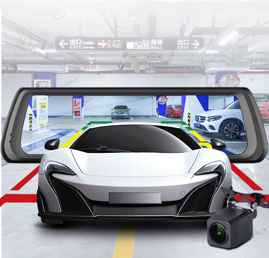 WHEXUNE 4G Автомобильный видеорегистратор Android Touch ADAS Dash Cam Автомобильное зеркало заднего вида 10 дюймов видеорегистратор двойной объектив gps навигатор рекордер WiFi