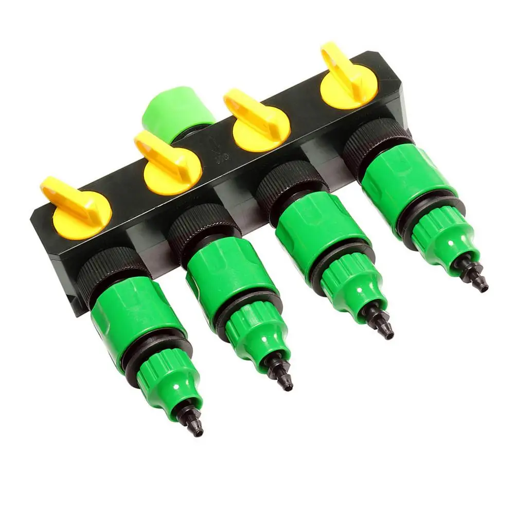 

Разветвитель для садового смесителя с запорными клапанами, полив для растений, душ, практичный герметичный садовый инструмент для посадки ...