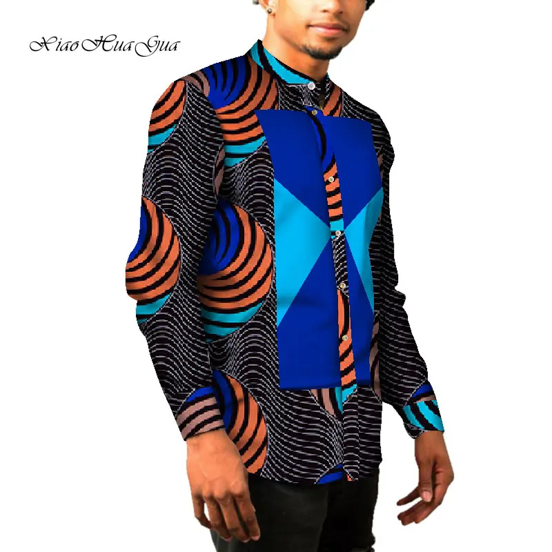 Африканская мужская одежда с длинным рукавом рубашка 6XL Slim Fit рубашки Дашики