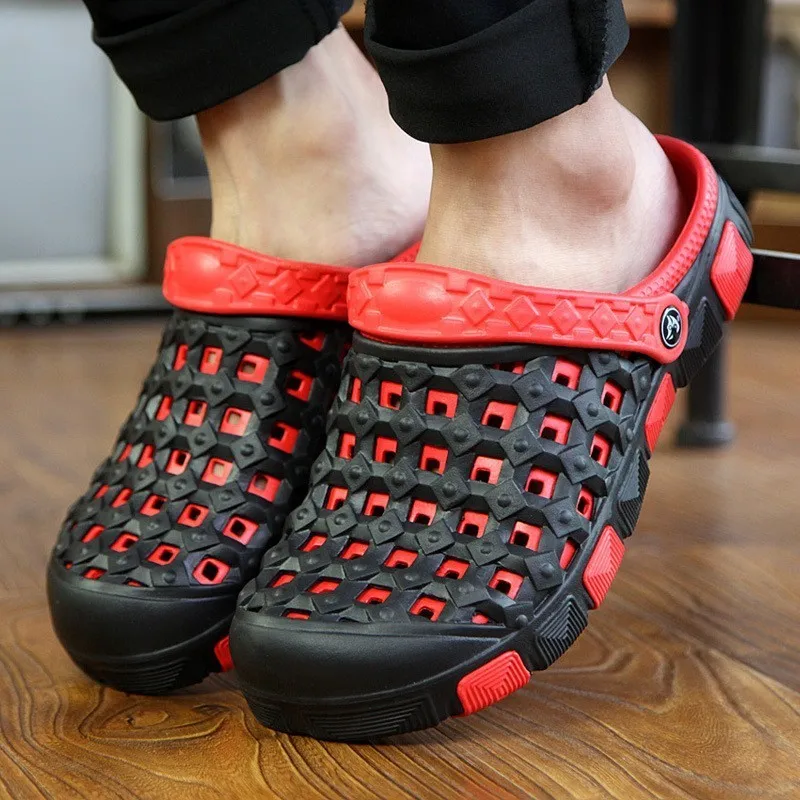 Мюли мужские летние дышащие пляжная обувь для сада и отдыха легкие тапки клоги