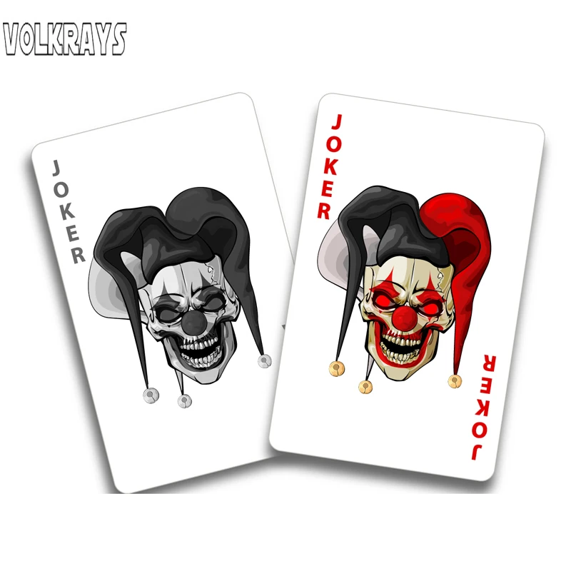 Volkrays персональные автомобильные наклейки Джокер клоун цирк игральные карты