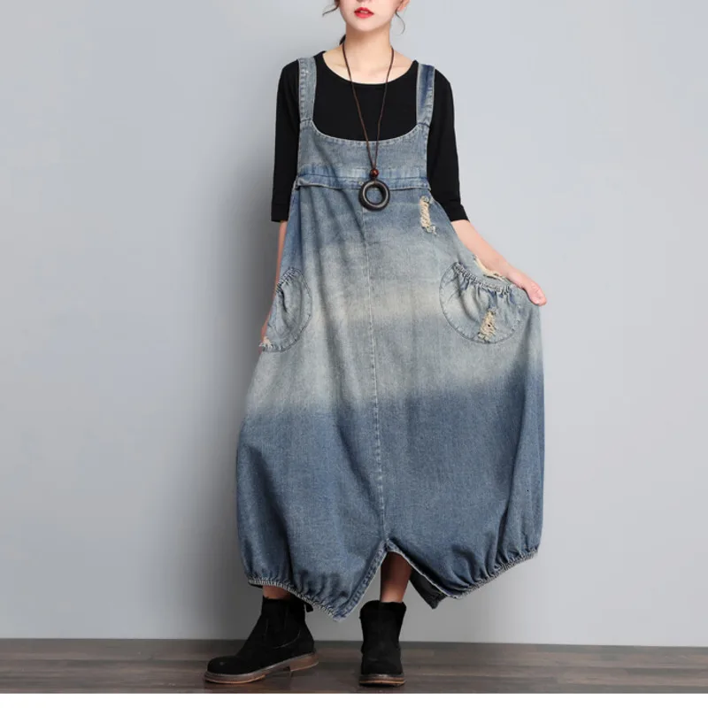 Повседневные Комбинезоны с заниженным шаговым швом для женщин большие размеры