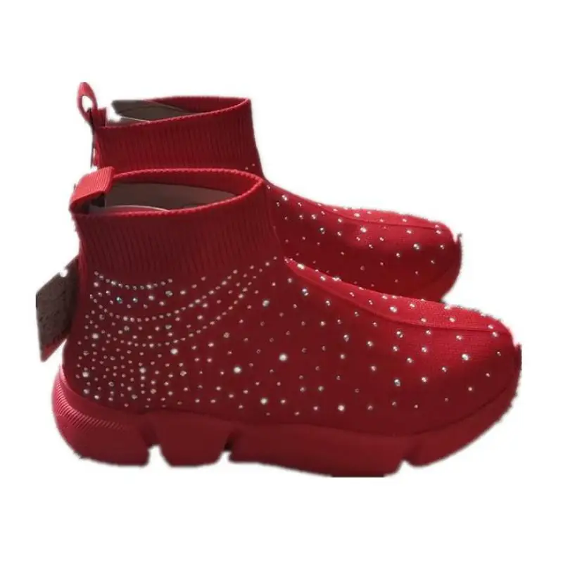 New Style Women's Winter Boots Flat Bottom Low-top Women's Boots Ladies Short Boots Casual Shoes Hot-selling Cute Red Boots
