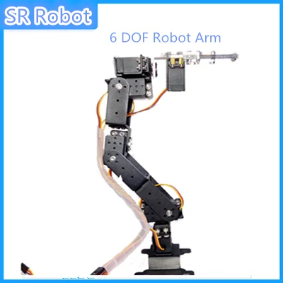 

6 DOF Robot Arm +Mechanical Claw+6PCS High torque servos +stainless steel base,Rectangle Chassis, Free shipping