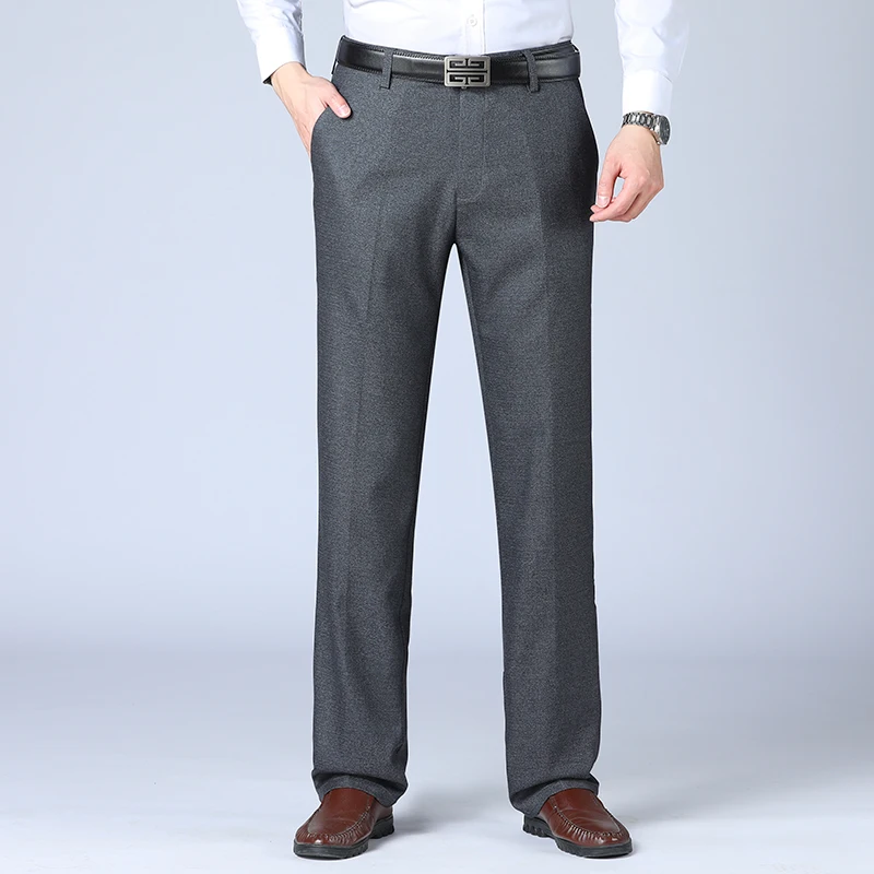 Мужские брюки прямые свободные повседневные модные высококачественные офисные