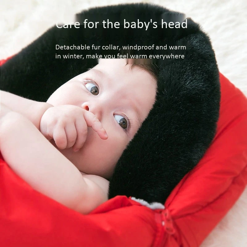 

Autumn and Winter Thick Warm Baby Stroller Sleeping Bag Dual-Purpose Blanket for Baby Outing