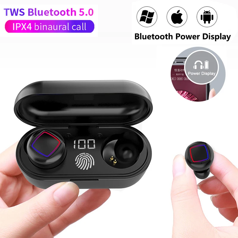 

New HMB-11 5.0 TWS Bluetooth Headsets Wireless Earbuds Earphone Noise Cancel Mic for Redmi iPhone Huawei Samsung