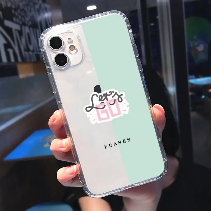 

Cortoon design funny Life Signs Phone Case Transparent for iPhone 11 12 mini pro XS MAX 8 7 6 6S Plus X 5S SE 2020 XR