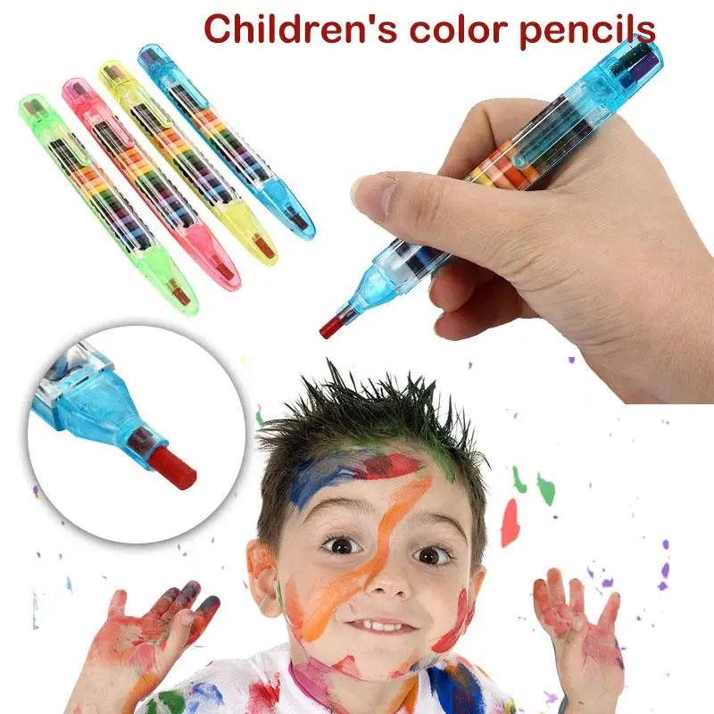 

Crayon Nontoxic Safe 20 Colors Detachable Children Gifts Painting Pens School Learning Paint Brush