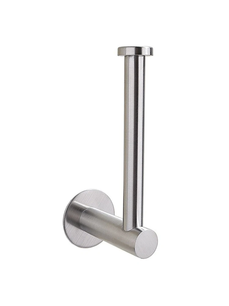 

Wall Mount Paper Towel Holder Stainless Steel No Drilling Under Cabinet Adhesive Shelf Roll Paper Accessory