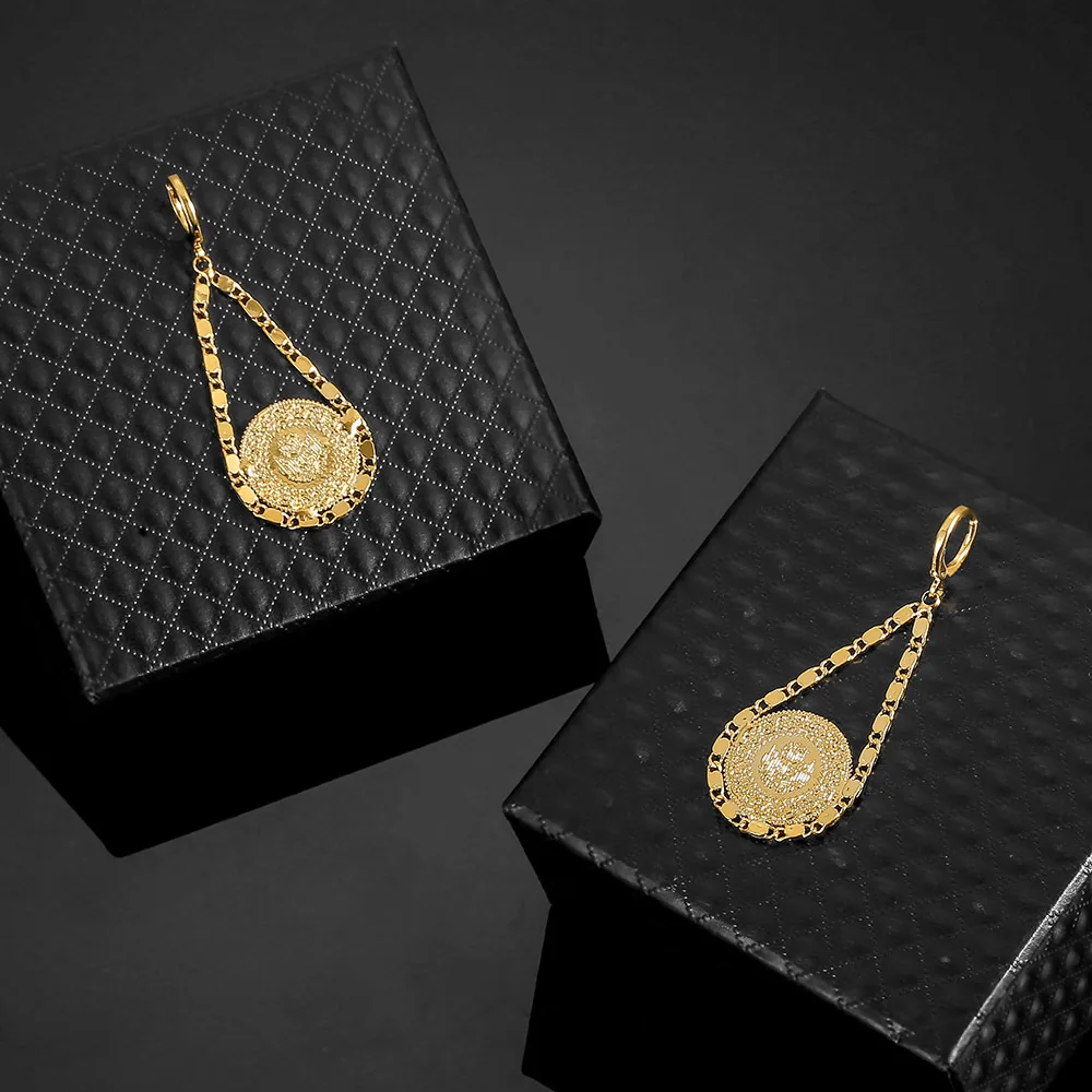 Мусульманский Сумочка для денег и монет свисающие серьги женщин ювелирные