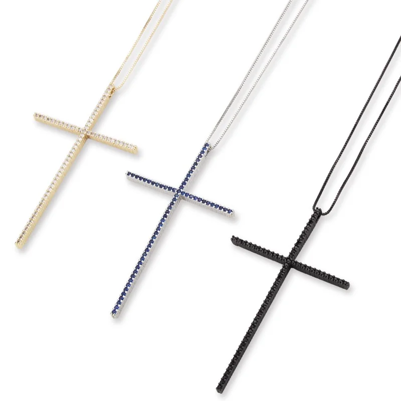 Женское длинное ожерелье с подвеской крестом|Ожерелья подвеской| |