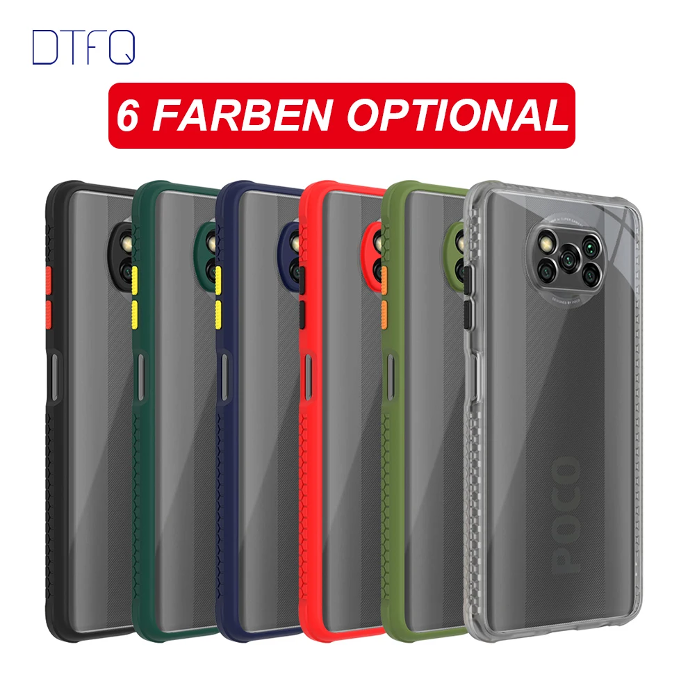 For POCO X3 Pro Case Clear Acrylic Back Cover Plastic Funda Coque Shockproof Case for POCO F3 Case for POCOPHONE X3 NFC M3