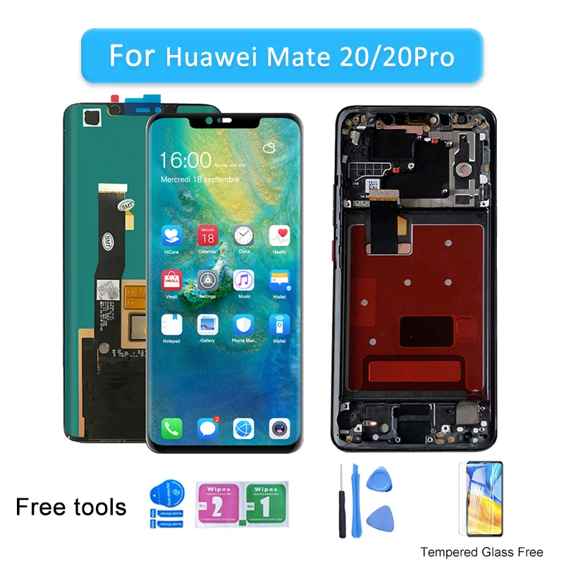 6.39'' LCD Display For Huawei Mate 20 Pro LCD Touch Screen With Frame Digitizer For Huawei Marte 20 LCD Huawei Mate 20 Pro LCD