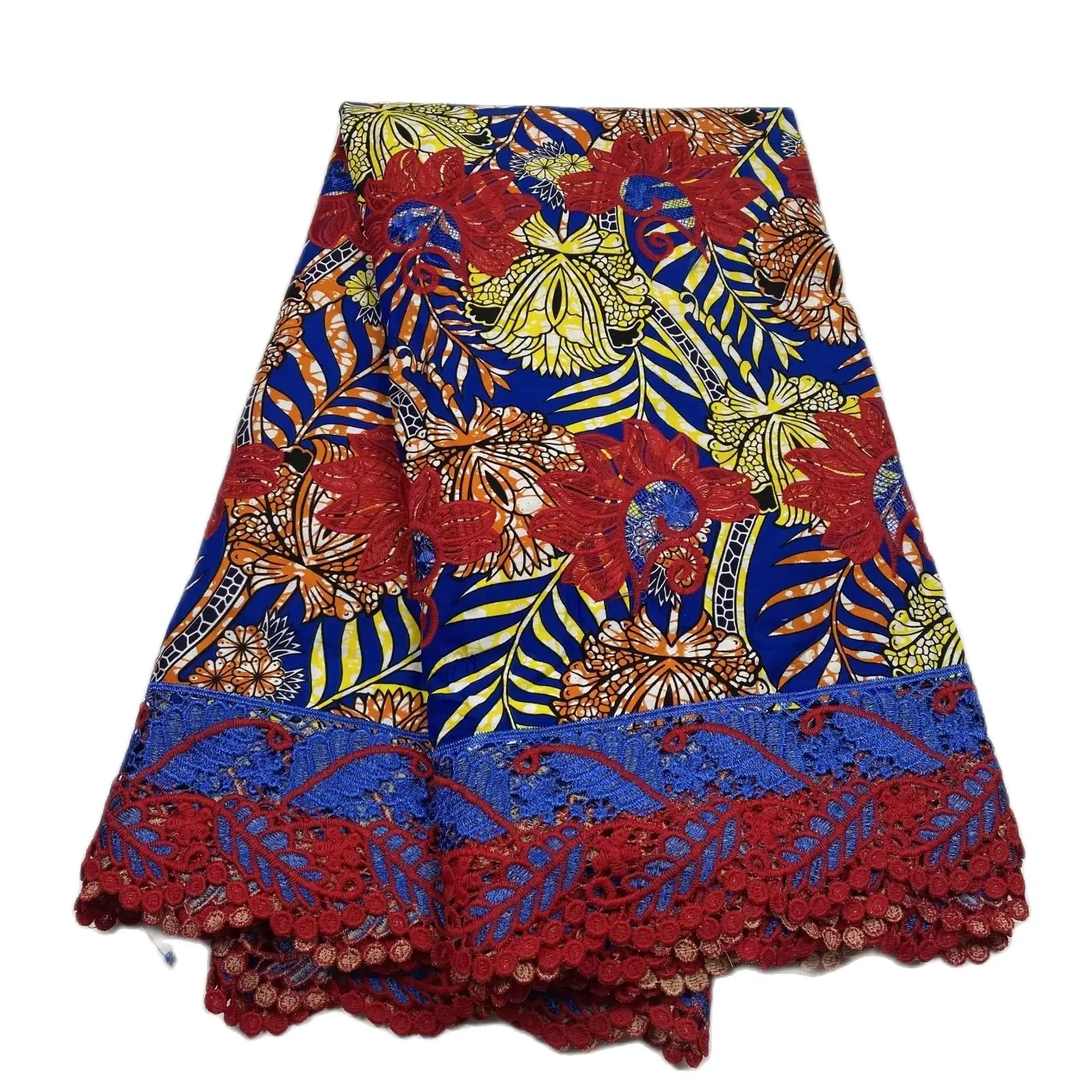 

Veritable Original Wax Ankara Fabric African Real Wax Print Lace Fabrics By The Meter 100%Cotton Nigerian Dress Material SP-ER