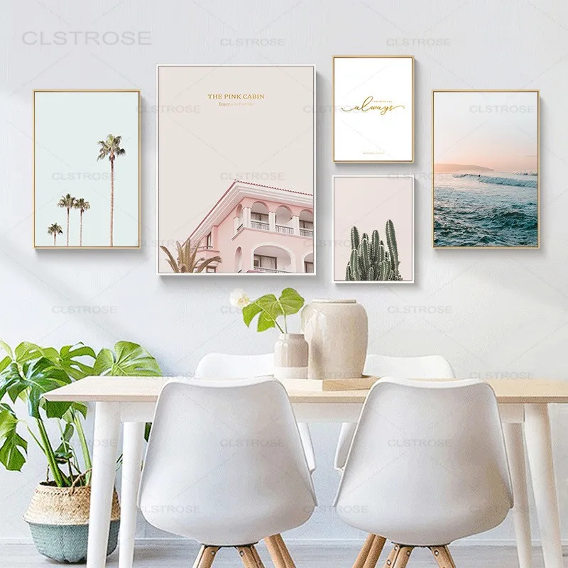 Картина на холсте С закатом пейзажем океана Современный домашний декор