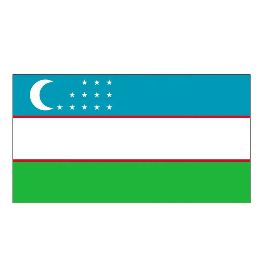 

ZXZ free shipping Uzbekistan flag 90*150cm High Quality Polyester Uzb Uzbek Uzbekistan national flag