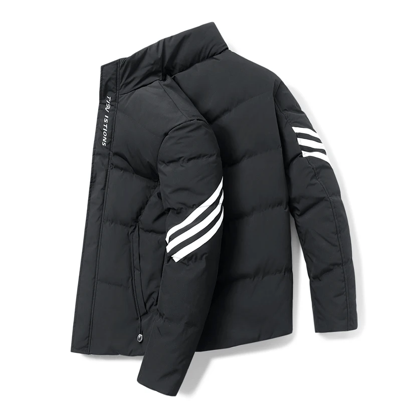 2021 Winter New Fashion Trend Men's Warm Down Jacket Slim Leisure Cashmere Thick High-Quality Men's Cotton-Padded Jacket M-4XL