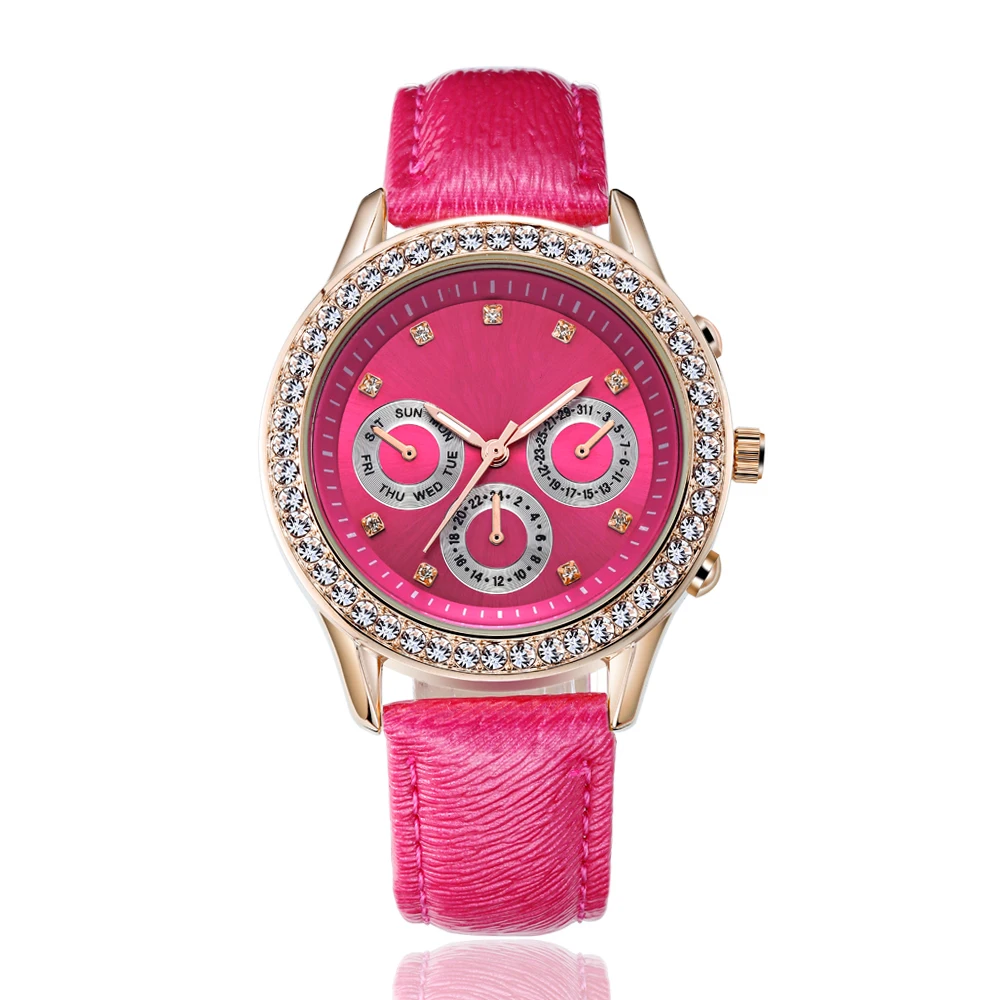 

Fashon women brand watches leather strap casual wristwatches NO.2