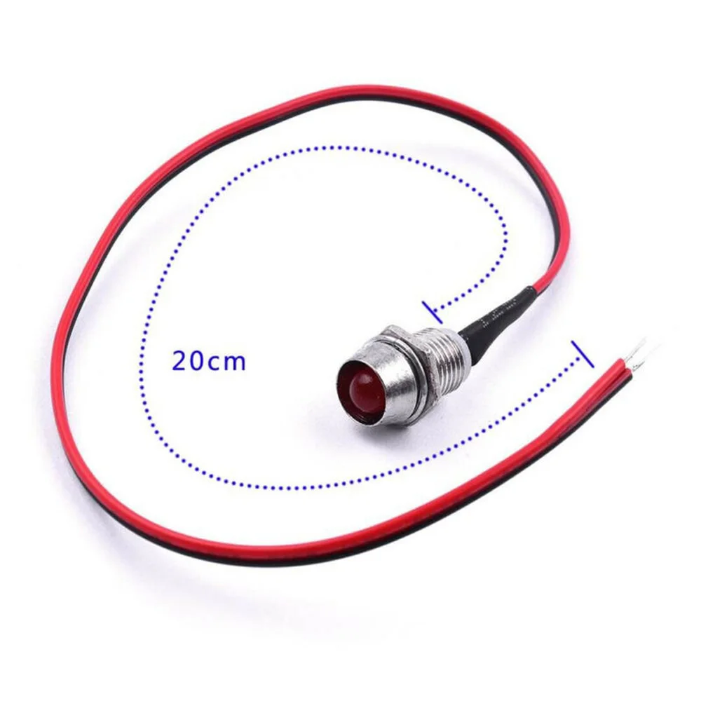 

Replacement Indicator Lights 10pcs 8mm 12V Dash For Car Truck Boat Direct replacement