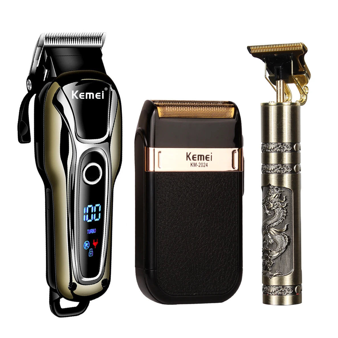 

Professional Barber Hair Clipper Rechargeable Electric T-Outliner Finish Cutting Machine Beard Trimmer Shaver Cordless USB