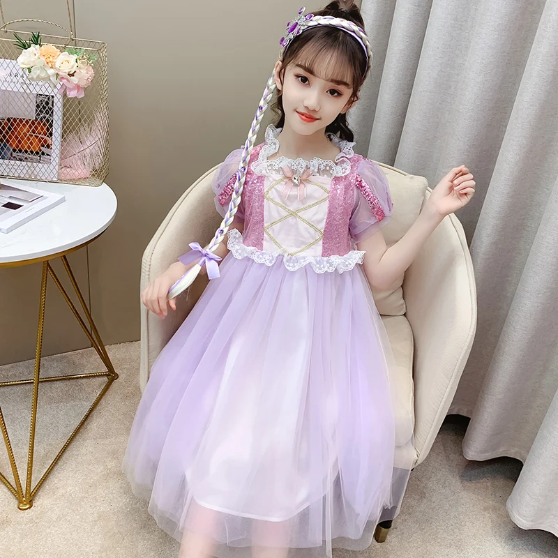 

Tz Boutique 2021 Summer New Style Princess Sophia Sequined Dress 4 To 12 Years Old Princess Dress Flower Girl Dress