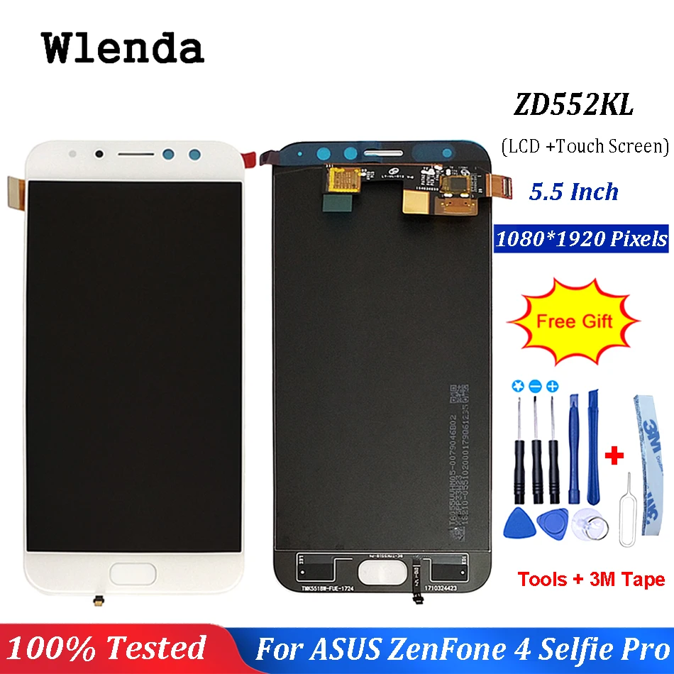 ЖК-дисплей 5 дюйма для ASUS ZenFone 4 Selfie Pro Z01MD ZD552KL + дигитайзер сенсорного экрана в