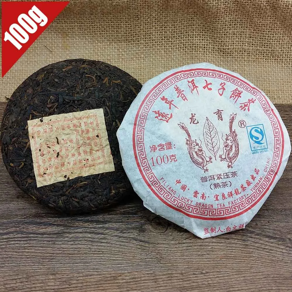 2010 Yunnan Shu Pu erh Чай 100 г старые длинные спелые Пу erh|Заварники| |