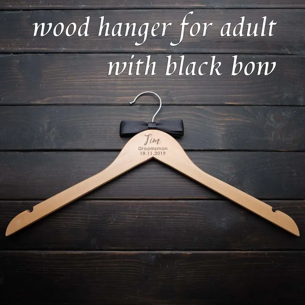 Adult hanger Персонализированные Свадебные вешалки, выгравированные Свадебные вешалки для одежды, вешалки для платья, свадебные вечерние подарки, вешалки для подружки невесты с лазерной резкой - Цвет: Adult hanger