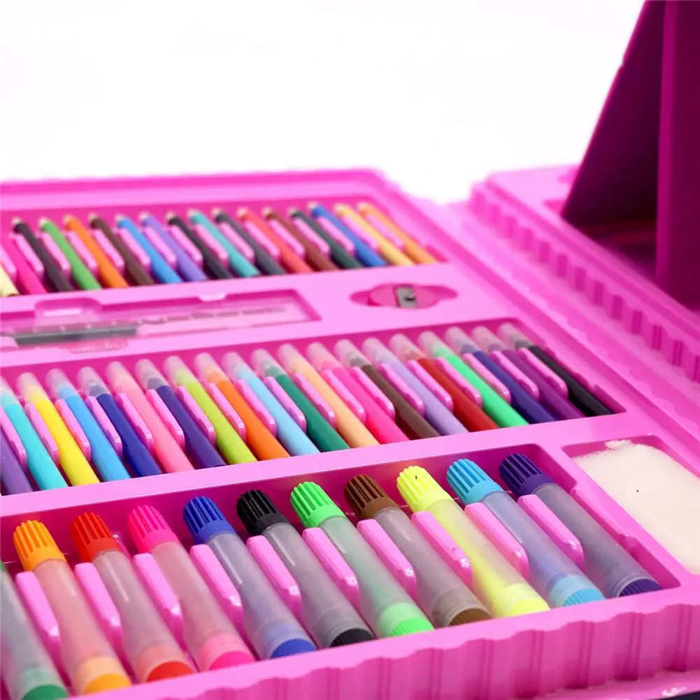 208 шт Набор для рисования детей масляные краски кисть кисти элементарная ручка