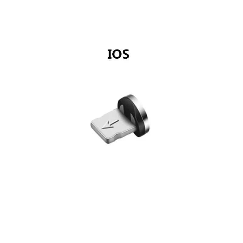 Silver IOS Plug 3/6/10FT USB Магнитная Зарядка Зарядное устройство Тип кабеля type-c для Apple iPhone 8 7 6s samsung Лот - Цвет: Silver IOS Plug