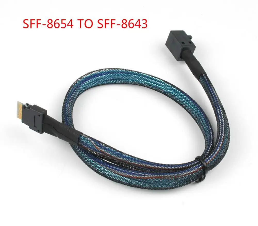 Кабель для передачи данных MINI SAS 38P SFF-8654, 36-контактный, для сервера Mini-SAS SFF-8643, 50 см