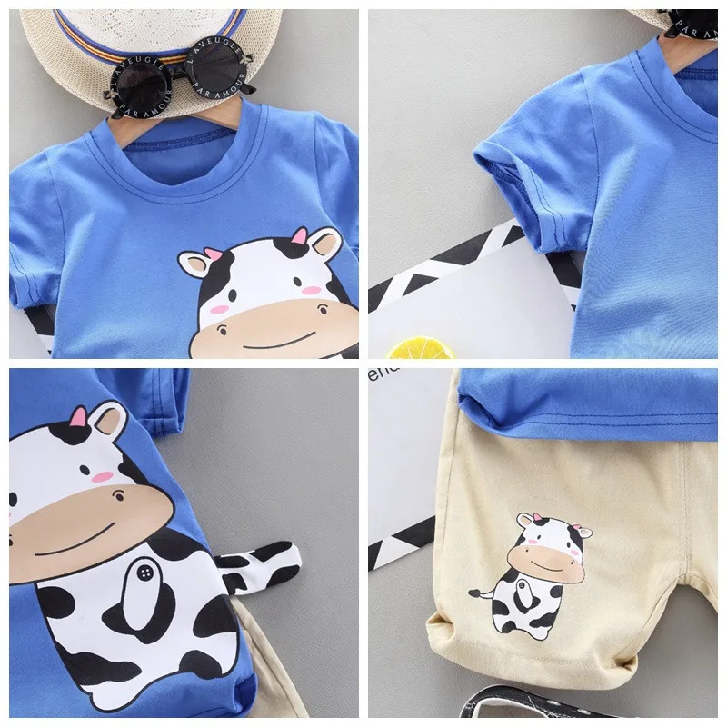 

Lawadka Baby Boy Girls Clothes Set Fashion Cartoon Short Sleeve T Shirt and Short Pants 2Pcs Sets Summer Children Costumes 2021