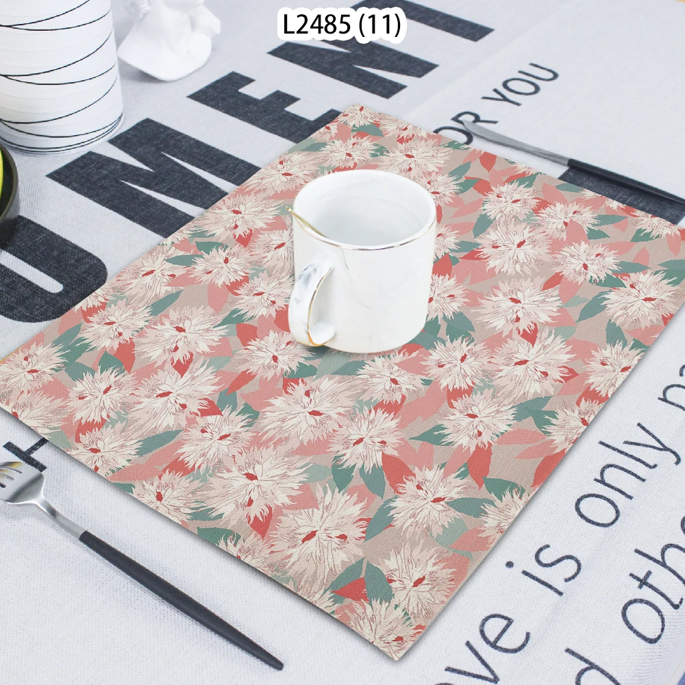 

1 Piece Of Flower Pattern Plant Printing Napkin Cloth Home Decoration Table Mat Cloth Tea Towel Coaster 42*32 Servilletas Tela