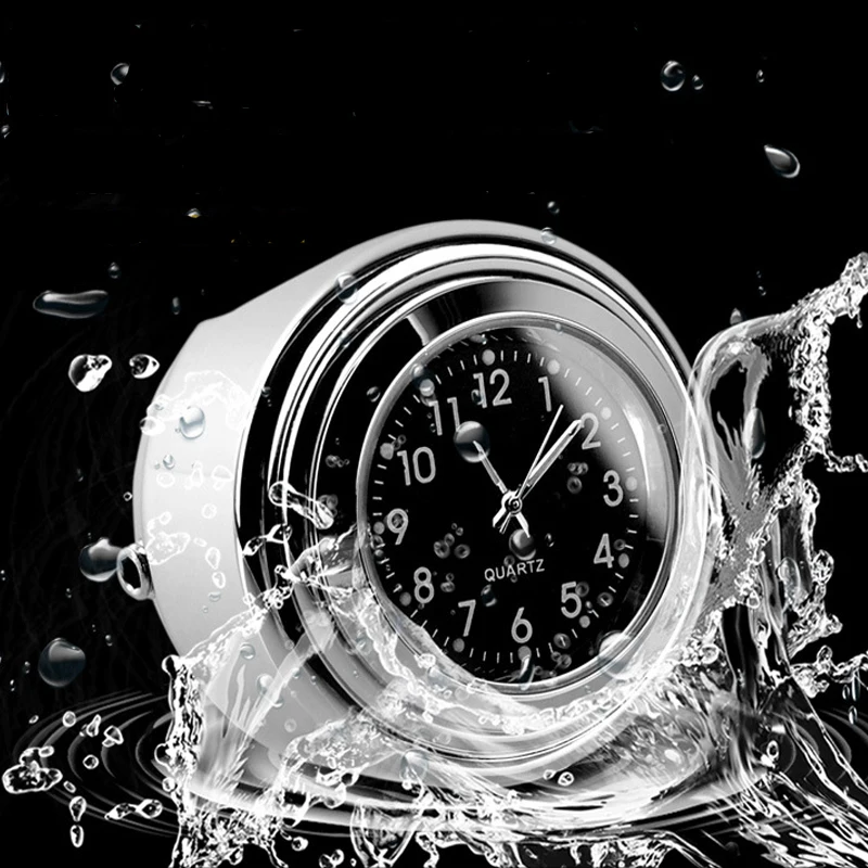 Мотоциклетные часы на руль водонепроницаемые ручные с креплением верхним для