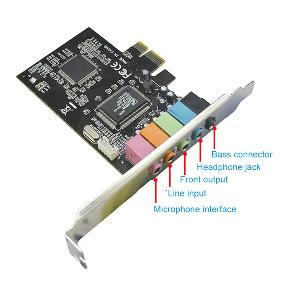 Новая 3D стерео 5 1 внутренняя звуковая карта для ПК Windows 10 PCI e аудио CMI8738 чип 32/64 бит