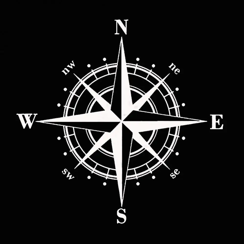 NSWE Compass Motorcycle Car-Styling Vehicle Body Window Decals Sticker Decor автомобильные товары наклейки на авто