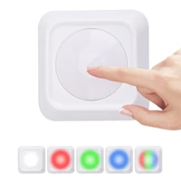 wireless cabinet lamp led remote control night light dimmable lighting 16 color rgb home bedroom kitchen closet atmosphere light