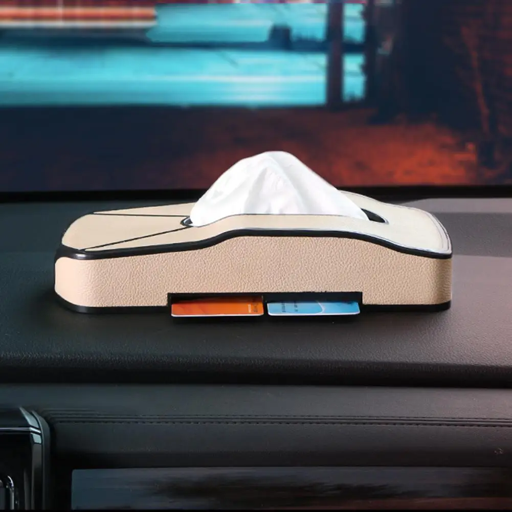 Тканевая коробка из искусственной кожи для автомобиля солнцезащитный козырек