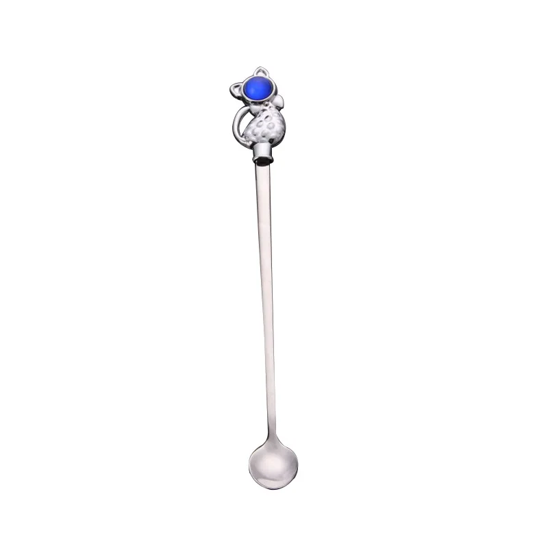 

Creative crown cat Gem Stainless steel tableware coffee spoon