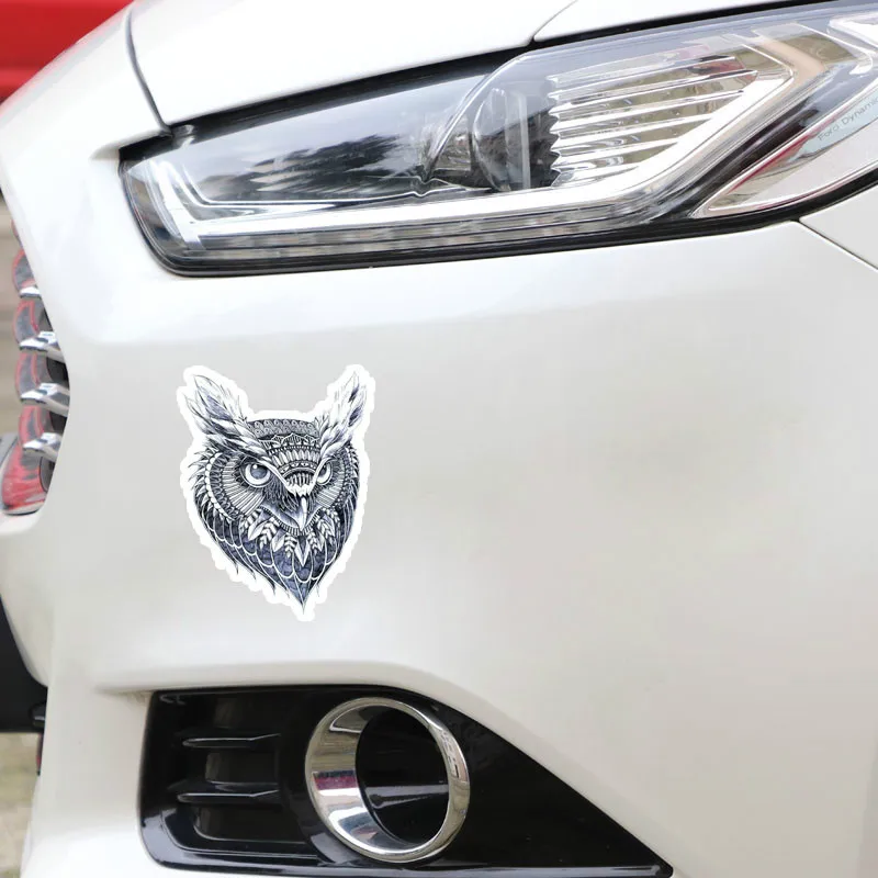 EBdecal Creative Blue Pattern Owl Head For Auto Car/Bumper/Window/Wall Decal Sticker Decals DIY Decor CT10395 | Автомобили и