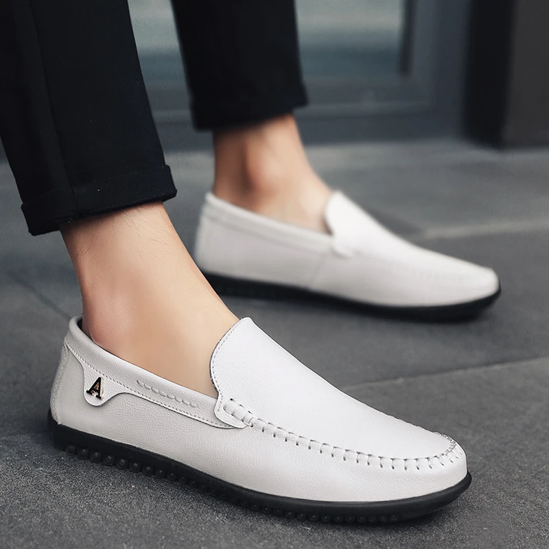 

Men's high quality leisure shoes leather breathable fashion shoes men's leather business driving shoes shoes large size 37-47