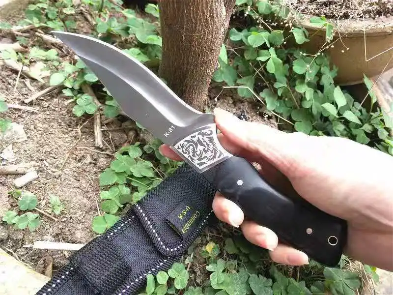 

Outdoor Self-defense Multifunctional Straight Knife High Hardness Survival Hunting Saber Camping Fruit Knife