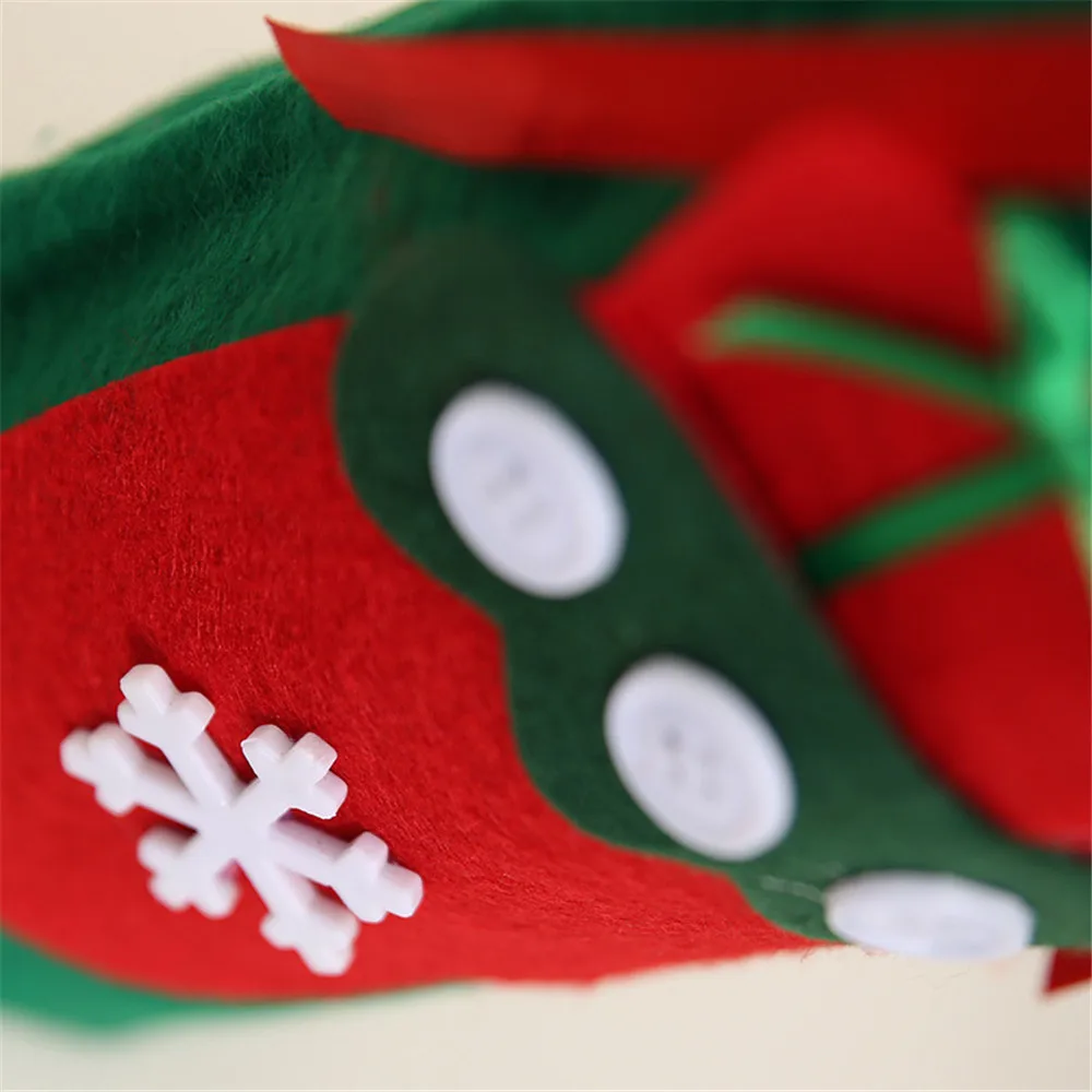 Christmas Red Wine Bottle Cover Bags Home Table Decoration storage bags Santa Claus Party gift navidad | Дом и сад